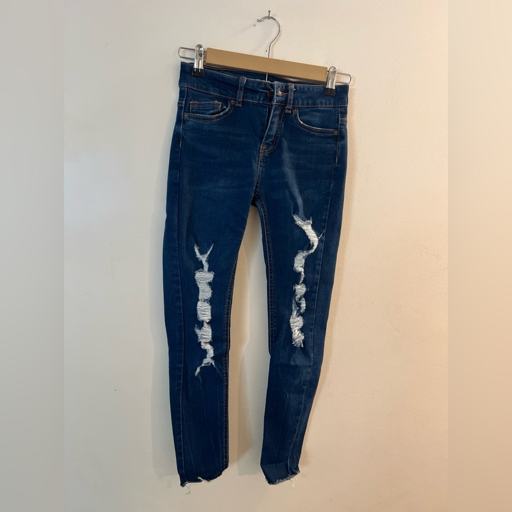 Wild Fable Blue Skinny Distressed Jeans